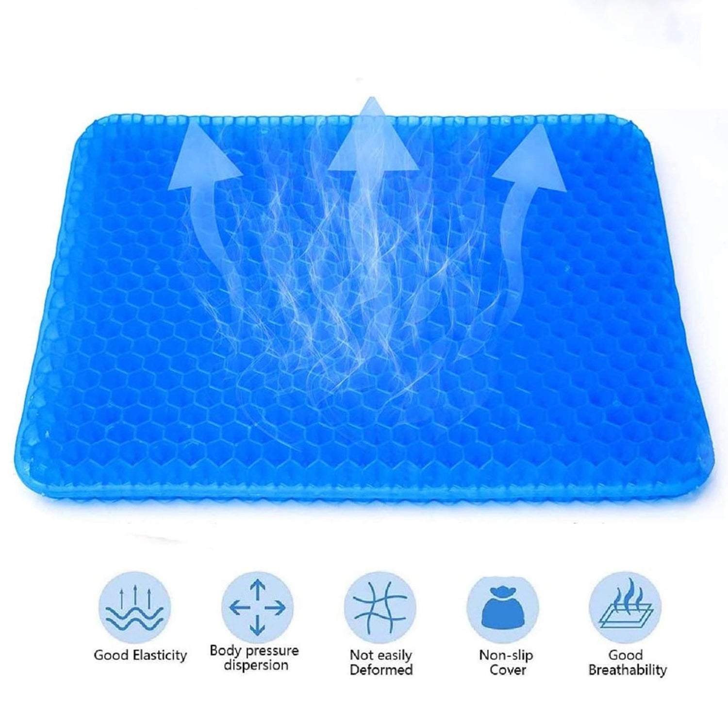 6019 Silicone Flex Pillow Gel Orthopaedic Seat Cushion Pad for Car DeoDap