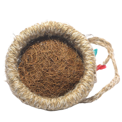 1731A ARTIFICIAL JUTE HANGING BIRDS NEST JHUMAR CHIDIYAN KA GHOSLA With Brown Box DeoDap