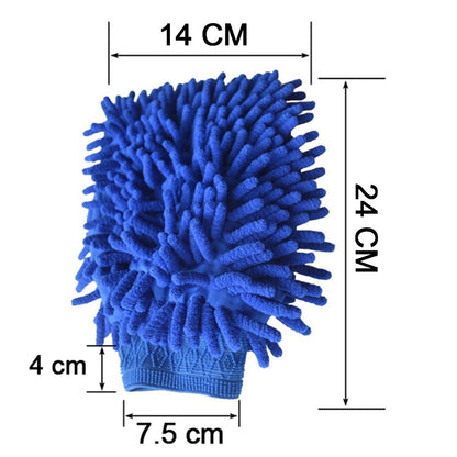 4917 Microfiber Wash and Dust Chenille Mitt Cleaning Gloves DeoDap