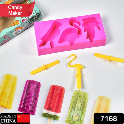 7168 Fancy Ice Candy Mould Maker Food Grade Homemade Reusable Ice Popsicle Makers Frozen Ice Cream Mould Sticks Kulfi Candy Ice Mold for Children & Adults DeoDap