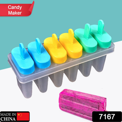 7167 Ice Candy Maker Upgrade Popsicle Molds Sets 6 Ice Pop Makers Reusable Ice Lolly Cream Mold Home-Made Popsicles Mould with Stick DeoDap