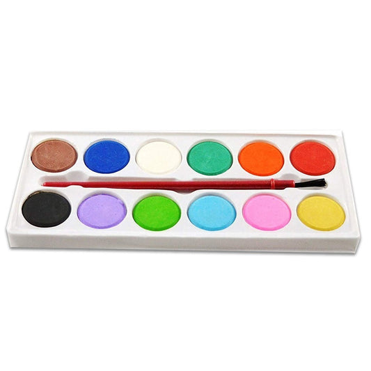 1123 Painting Water Color Kit - 12 Shades and Paint Brush (13 Pcs) DeoDap