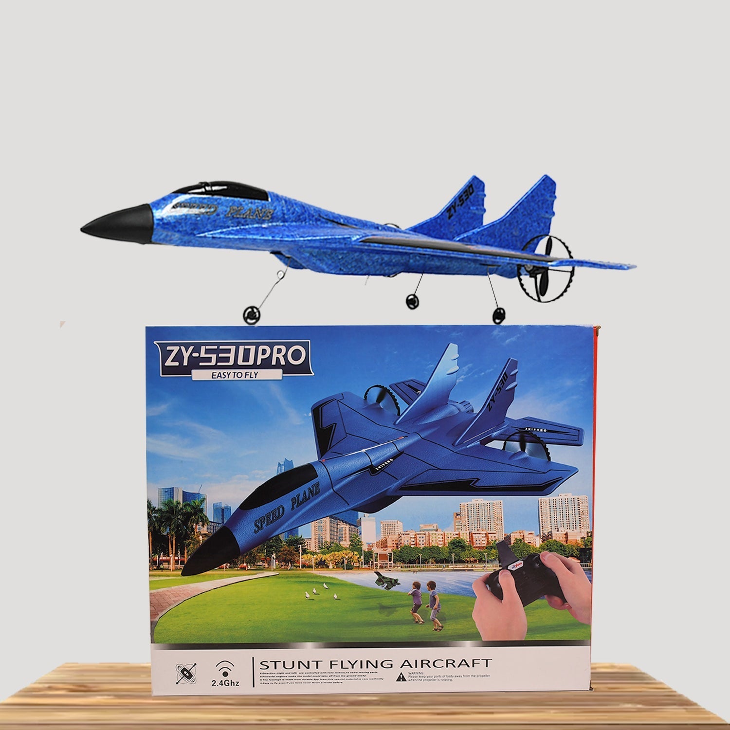 4483 Remote Control Airplane RC Glider for Beginner Adult Kids, Easy to Fly EPP Foam RC Aircraft Fighter with LED Light 2.4GHz DeoDap