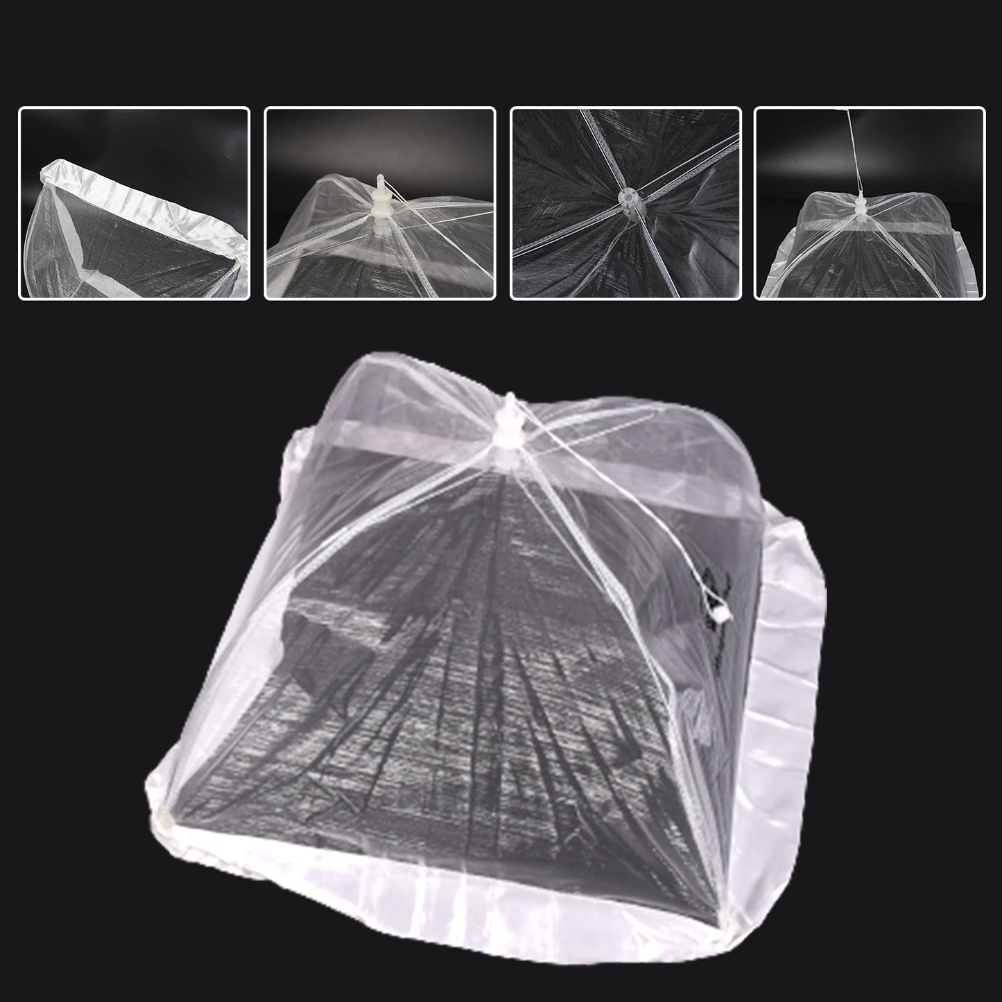 7179A  UMBRELLA FOOD COVERS MESH NET KITCHEN UMBRELLA PRACTICAL HOME USING FOOD COVER DeoDap