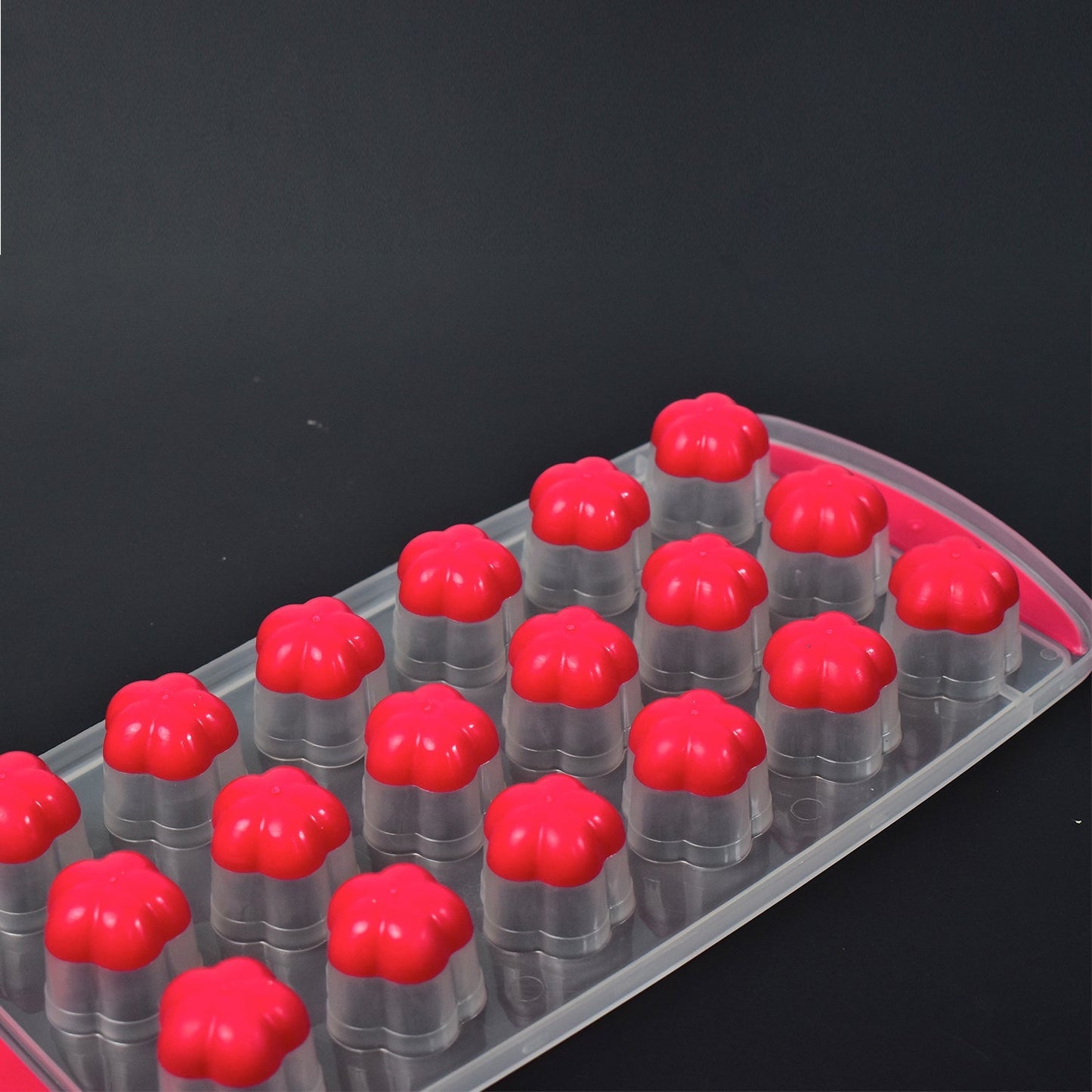 7165 Ice Mould Flower Shape 18 Cavity Mould ice Tray Sphere ice Flower Mould Small ice Flower Tray Mini ice Cube Tray DeoDap