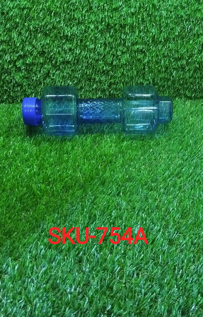 0754A Unbreakable Plastic dumbbell Shape Water Bottle DeoDap