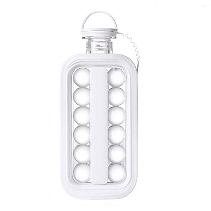 5359 Ice Tray, Foldable Ice Cube Molds with Lid,2-in-1 Ice Box, Ice Cube Speeder, Ice Ball Maker, Ice Cube Making Bottle,14-Ice Balls, For outing camping hiking DeoDap