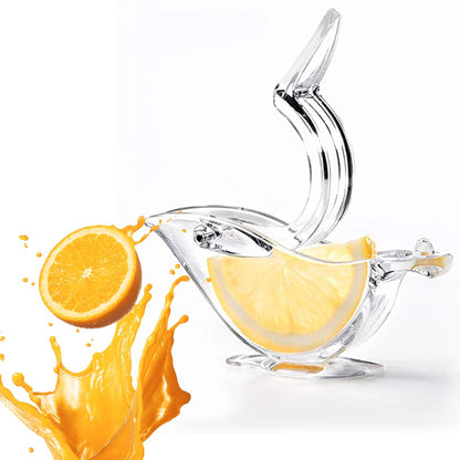 5344  Manual Lemon Slice Squeezer, Portable Transparent Fruit Juicer, Orange Citrus Manual Bird Shape Hand Juicer for Orange Lemon Lime,for Kitchen (Brown Box) DeoDap