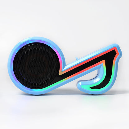 6068 Mini Portable Music Note Shape Speaker Subwoofer Colorful Musical Note LED Lighting Sound For Creatives Gift Computer Phone Sound Equipment 