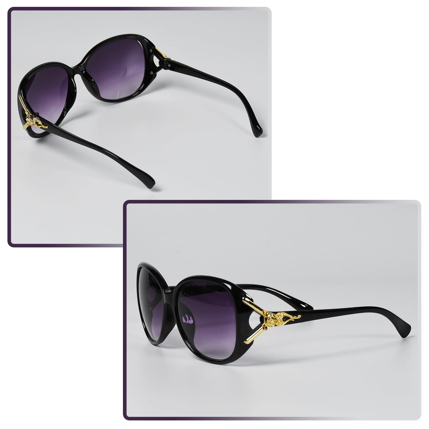 7706 Women Specs Black Polarized Sunglasses Elegant Female Sunglass For Indoor & Outdoor Use DeoDap