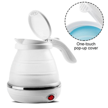 2137 Silicone Foldable Collapsible Electric Water Kettle Camping  Boiler DeoDap